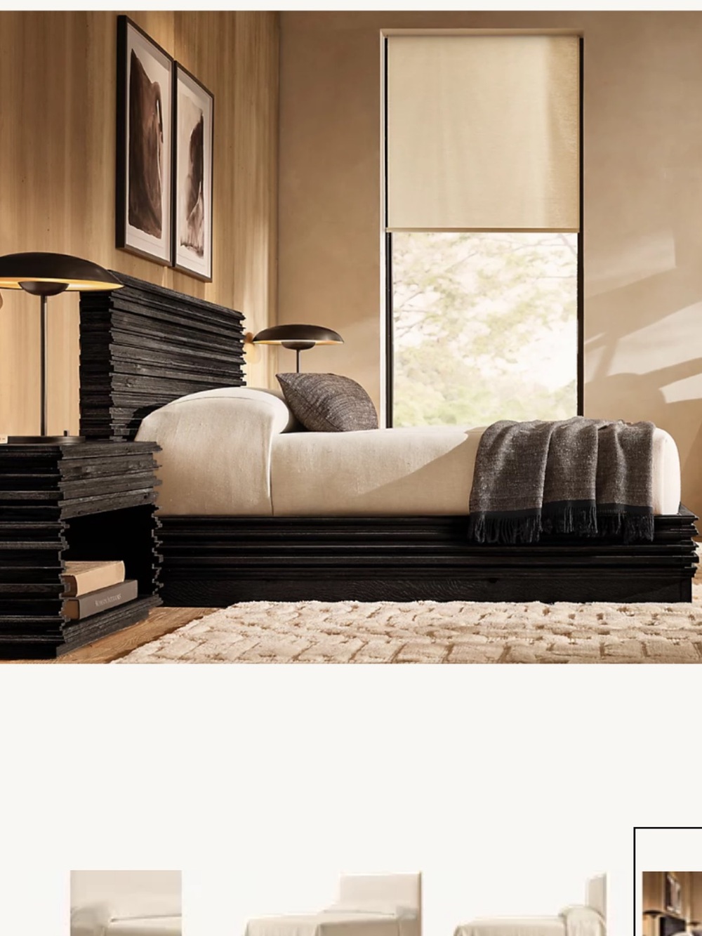 Brand New - Restoration Hardware Washed Linen Bed Cover in Mist